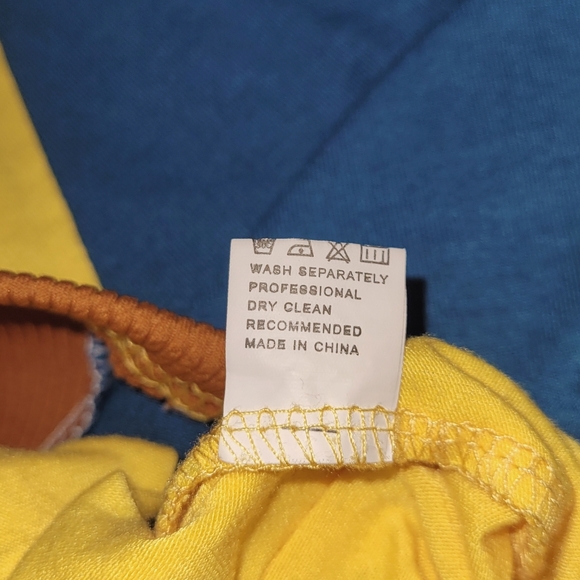 🌱 Vintage Mixed-media Colour Block Slub Top, 1980s Style, Geometry | M - Picture 6 of 6